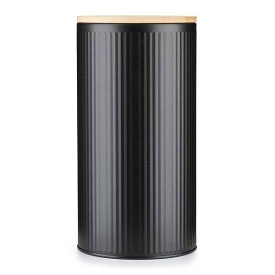 Κουτί αποθήκευσης μεταλλικό μαύρο με bamboo καπάκι Ø10,8xΥ21εκ. Κουτί αποθήκευσης μεταλλικό μαύρο με bamboo καπάκι Ø10,8xΥ21εκ.