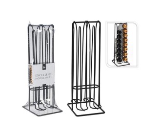 Θήκη για κάψουλες για μηχανή καφέ, μεταλλική, μαύρη 12x10xY29εκ. Θήκη για κάψουλες για μηχανή καφέ, μεταλλική, μαύρη 12x10xY29εκ.