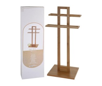 Κρεμάστρα μπάνιου 2 πετσέτες μπαμπού 37x25x85εκ. Κρεμάστρα μπάνιου 2 πετσέτες μπαμπού 37x25x85εκ.