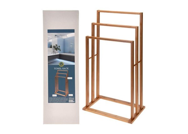 Κρεμάστρα δαπέδου 3 ράγες μπαμπού Υ82x40x25εκ. Κρεμάστρα δαπέδου 3 ράγες μπαμπού Υ82x40x25εκ.