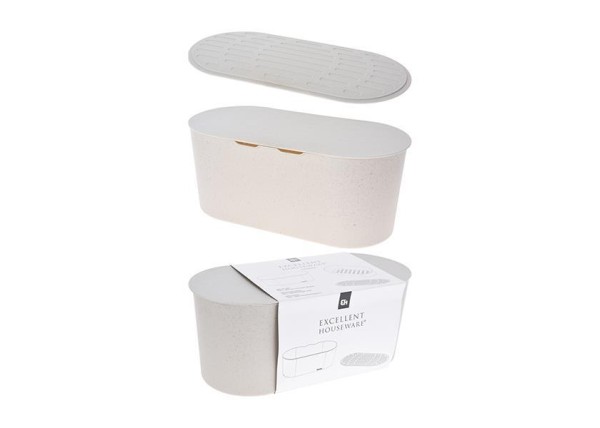 Ψωμιέρα πλαστική με καπάκι 39x18xΥ16,3εκ. λευκή Ψωμιέρα πλαστική με καπάκι 39x18xΥ16,3εκ. λευκή