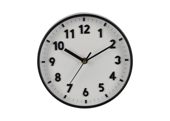 Ρολόι τοίχου μαύρο Ø20εκ.