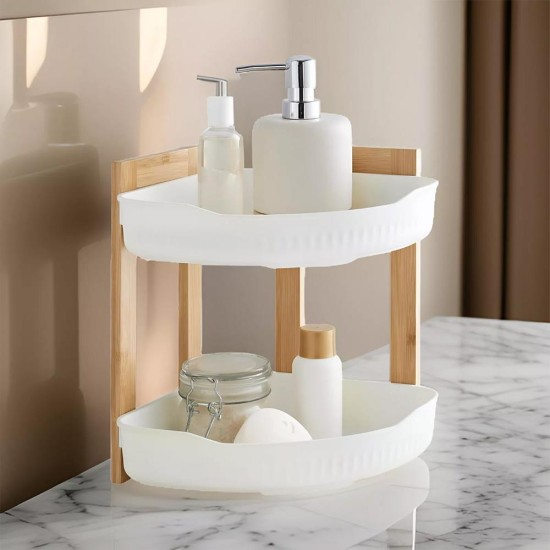 Ραφιέρα μπάνιου γωνιακή bamboo 2 ράφια Υ27x23x23εκ. Ραφιέρα μπάνιου γωνιακή bamboo 2 ράφια Υ27x23x23εκ.