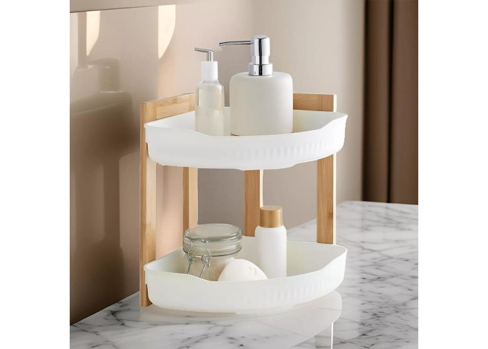 Ραφιέρα μπάνιου γωνιακή bamboo 2 ράφια Υ27x23x23εκ. Ραφιέρα μπάνιου γωνιακή bamboo 2 ράφια Υ27x23x23εκ.