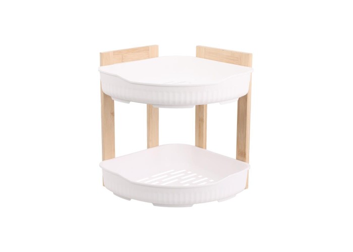 Ραφιέρα μπάνιου γωνιακή bamboo 2 ράφια Υ27x23x23εκ. Ραφιέρα μπάνιου γωνιακή bamboo 2 ράφια Υ27x23x23εκ.