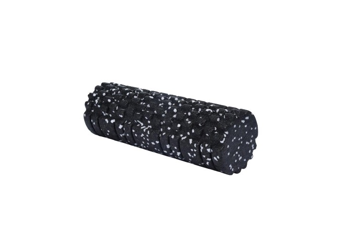 Foam roller γυμναστικής μαύρο λευκό Υ33xØ14εκ.