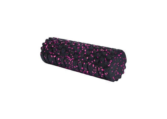 Foam roller γυμναστικής μαύρο ροζ Υ33xØ14εκ.