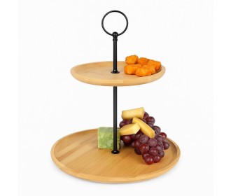 Ορντερβιέρα 2 επιπέδων από bamboo Υ23,5εκ 16,5 και 21,5εκ.