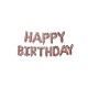 Σετ μπαλονιών-γράμματα Happy Birthday ροζ-χρυσό Σετ μπαλονιών-γράμματα Happy Birthday ροζ-χρυσό