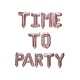 Σετ μπαλονιών-γράμματα Time to party ροζ-χρυσό Σετ μπαλονιών-γράμματα Time to party ροζ-χρυσό