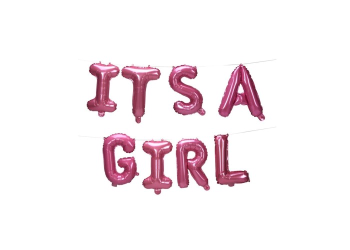 Σετ μπαλονιών -γράμματα It' s a girl Σετ μπαλονιών -γράμματα It' s a girl