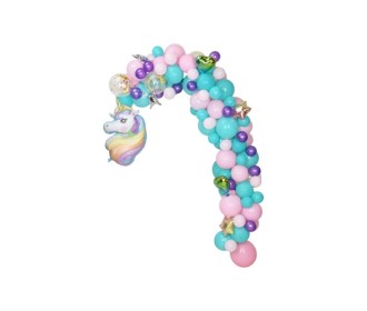 Διακοσμητικό σετ μπαλονιών Unicorn 122τεμαχίων