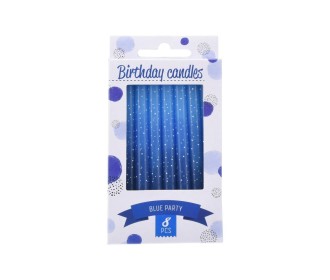 Κεράκια γενεθλίων μπλε σε blister 8 τεμάχια Υ8εκ. Κεράκια γενεθλίων μπλε σε blister 8 τεμάχια Υ8εκ.