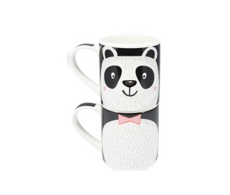 Κούπα από πορσελάνη πάντα 265ml σετ 2 τεμάχια 11,5x7,7xY8,5εκ.