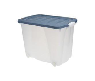 Κουτί αποθήκευσης μπλε με ρόδες 60l Υ45x60x40εκ. Κουτί αποθήκευσης μπλε με ρόδες 60l Υ45x60x40εκ.