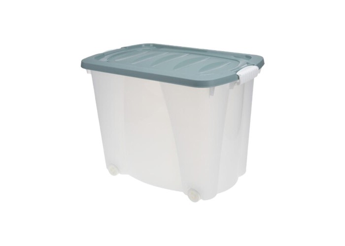 Κουτί αποθήκευσης πράσινο με ρόδες 60l Υ45x60x40εκ. Κουτί αποθήκευσης πράσινο με ρόδες 60l Υ45x60x40εκ.