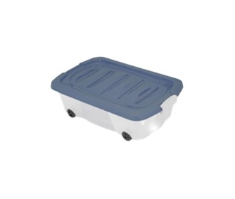 Κουτί αποθήκευσης μπλε με ρόδες Υ17x80x60εκ. Κουτί αποθήκευσης μπλε με ρόδες Υ17x80x60εκ.