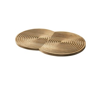 Διακοσμητικός ξύλινος δίσκος σερβιρίσματος 40x34εκ.
