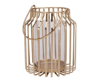 Φανάρι διακοσμητικό χρυσό Υ21x18εκ.