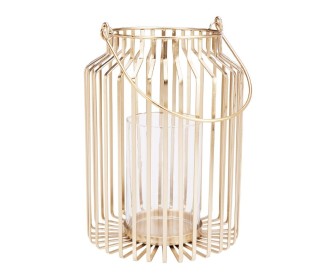 Φανάρι διακοσμητικό χρυσό Υ29x20εκ.