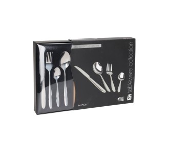 Σετ μαχαιροπίρουνα ασημί 24 τεμάχια