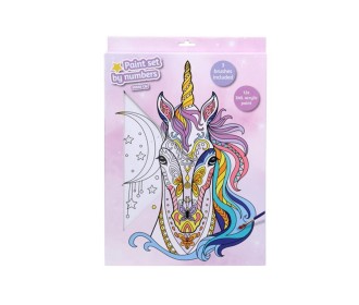 Ζωγραφική με αριθμούς σε καμβά μονόκερος 30x40 εκ. Ζωγραφική με αριθμούς σε καμβά μονόκερος 30x40 εκ.