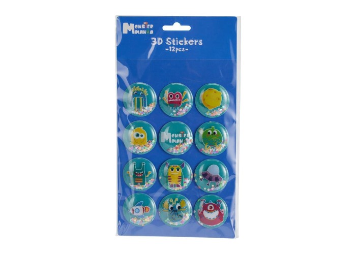 Αυτοκόλλητα 3D monsters 12 τεμάχια