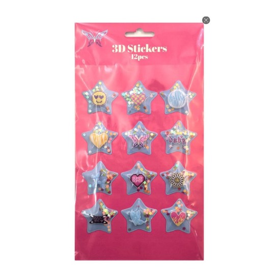 Αυτοκόλλητα 3D butterfly 12 τεμάχια Αυτοκόλλητα 3D butterfly 12 τεμάχια
