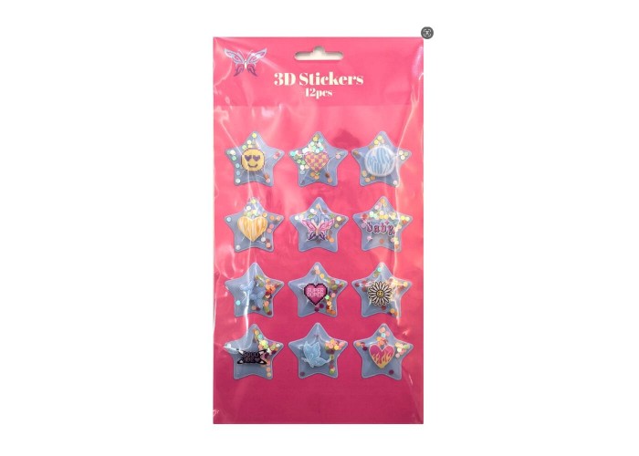 Αυτοκόλλητα 3D butterfly 12 τεμάχια Αυτοκόλλητα 3D butterfly 12 τεμάχια