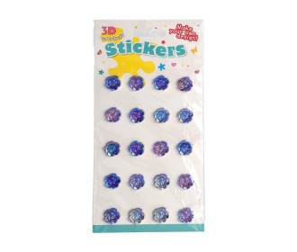 Αυτοκόλλητα λουλούδια μπλε ουράνιο τόξο 1,35εκ. Αυτοκόλλητα λουλούδια μπλε ουράνιο τόξο 1,35εκ.