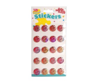 Αυτοκόλλητα λουλούδια ροζ ουράνιο τόξο 2εκ. Αυτοκόλλητα λουλούδια ροζ ουράνιο τόξο 2εκ.