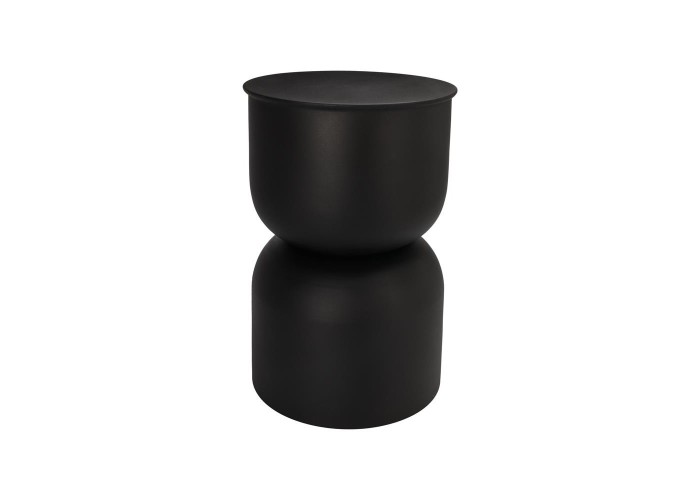 Τραπεζάκι κομοδίνο σκαμπό μαύρο Υ46x⌀31εκ. Τραπεζάκι κομοδίνο σκαμπό μαύρο Υ46x⌀31εκ.