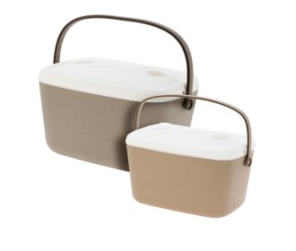 Σετ 2  ισοθερμικών φορητών ψυγείων 30 και 15lit.  μπεζ Σετ 2  ισοθερμικών φορητών ψυγείων 30 και 15lit.  μπεζ