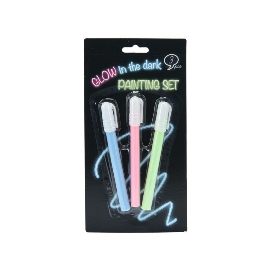 Σετ 3 μαρκαδόροι Glow in the Dark
