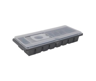 Παγοθήκη με καπάκι PP γκρι σκούρο με 16 θήκες 26χ10,8χ4εκ. Παγοθήκη με καπάκι PP γκρι σκούρο με 16 θήκες 26χ10,8χ4εκ.