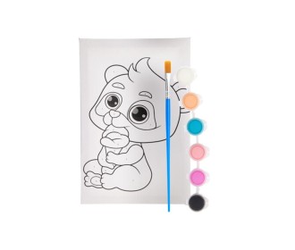 Καμβάς ζωγραφικής με νερομπογιές Next αρκούδακι Υ29,5x19,7x1,7εκ.