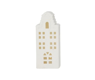 Σπιτάκι LED κεραμικό Υ15,5εκ καμπυλωτή στέγη Σπιτάκι LED κεραμικό Υ15,5εκ καμπυλωτή στέγη