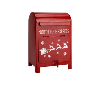 Χριστουγεννιάτικο γραμματοκιβώτιο North Pole Express μεταλλικό κόκκινο Υ23x15x11,5εκ. Χριστουγεννιάτικο γραμματοκιβώτιο North Pole Express μεταλλικό κόκκινο Υ23x15x11,5εκ.