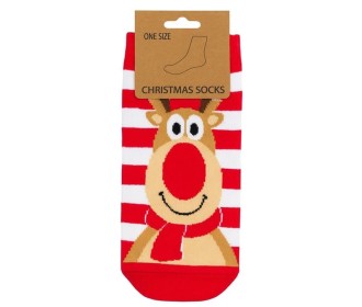 Κάλτσες Χριστουγεννιάτικες Τάρανδος με κασκόλ Κάλτσες Χριστουγεννιάτικες Τάρανδος με κασκόλ