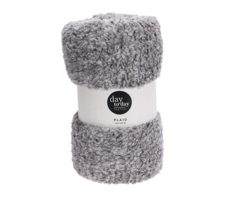 Κουβέρτα sherpa fleece γκρι 150x200εκ.