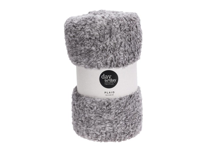 Κουβέρτα sherpa fleece γκρι 150x200εκ. Κουβέρτα sherpa fleece γκρι 150x200εκ.