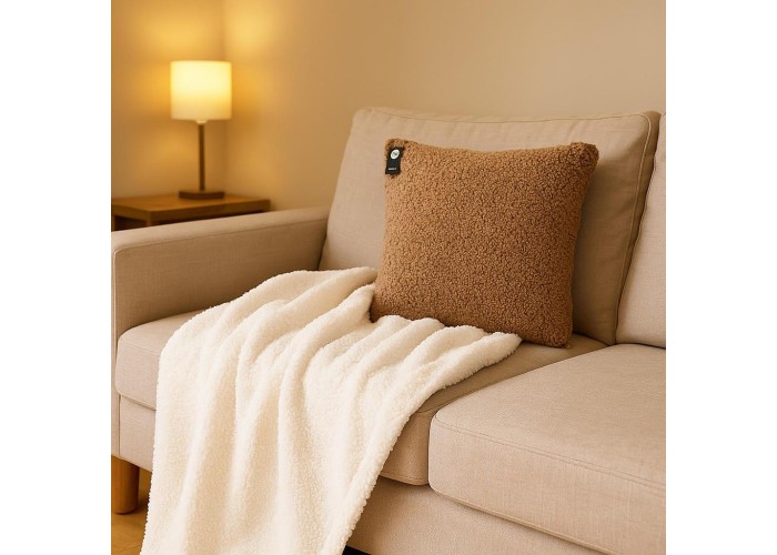 Κουβέρτα teddy fleece εκρού 150x120εκ. Κουβέρτα teddy fleece εκρού 150x120εκ.