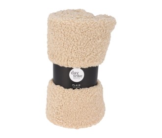 Κουβέρτα teddy fleece μπεζ 150x120εκ.
