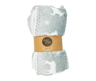 Κουβέρτα τάρανδοι γκρι 200x150εκ. Κουβέρτα τάρανδοι γκρι 200x150εκ.