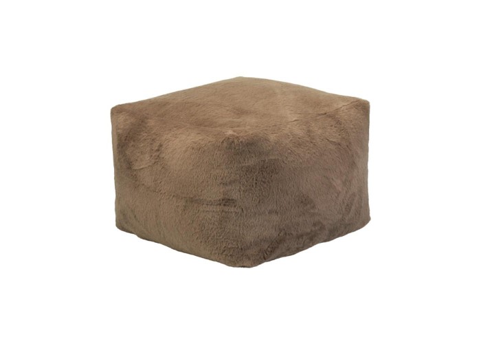 Πουφ γούνινη υφή καφέ Y30x40x40εκ. Πουφ γούνινη υφή καφέ Y30x40x40εκ.