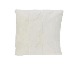 Μαξιλάρι διακοσμητικό ανάγλυφη υφή λευκό 45x45εκ.
