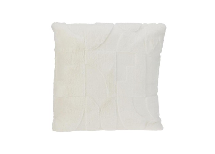 Μαξιλάρι διακοσμητικό ανάγλυφη υφή λευκό 45x45εκ. Μαξιλάρι διακοσμητικό ανάγλυφη υφή λευκό 45x45εκ.