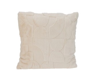 Μαξιλάρι διακοσμητικό ανάγλυφη υφή μπεζ 45x45εκ.
