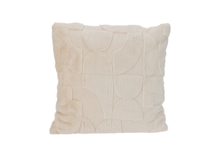 Μαξιλάρι διακοσμητικό ανάγλυφη υφή μπεζ 45x45εκ. Μαξιλάρι διακοσμητικό ανάγλυφη υφή μπεζ 45x45εκ.