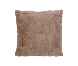 Μαξιλάρι διακοσμητικό ανάγλυφη υφή καφέ 45x45εκ.